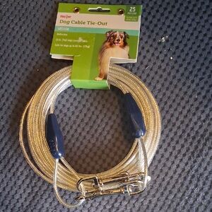 Meijer Reflective Dog Cable Tie-Out — Silver, Medium
